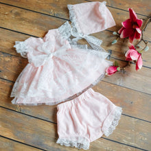 Load image into Gallery viewer, Aurora Royal Lolita 3 Piece Dress And Bonnet Set - 3yrs
