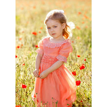 Load image into Gallery viewer, Aurora Royal Chiranthy Hand Smocked Apricot Dress