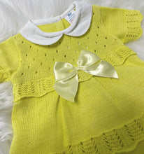 Load image into Gallery viewer, Yellow Knitted Bow Dress
