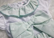 Load image into Gallery viewer, Moon and Star Bow Frilly Jam Pants and Blouse Set
