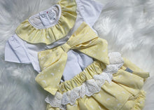 Load image into Gallery viewer, Moon and Star Bow Frilly Jam Pants and Blouse Set
