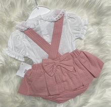 Load image into Gallery viewer, Pex Dusky Pink Bow Set - 6M
