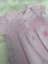 Load image into Gallery viewer, Kris X Kids Smocked Butterfly Dungarees Set
