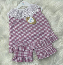 Load image into Gallery viewer, Kinder Boutique Pink Gingham Sun Suit - 3-6M
