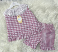Load image into Gallery viewer, Kinder Boutique Pink Gingham Sun Suit - 3-6M
