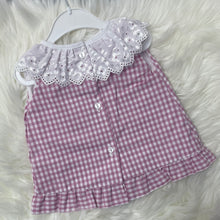 Load image into Gallery viewer, Kinder Boutique Pink Gingham Sun Suit - 3-6M
