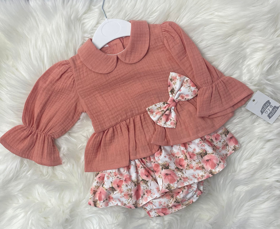 Niñas y Niños Floral Jam Pants Set
