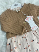 Load image into Gallery viewer, Floral Dress, Cardigan and Headband Set
