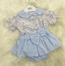 Load image into Gallery viewer, Blue Pex Floral Outfit - 6M
