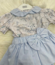 Load image into Gallery viewer, Blue Pex Floral Outfit - 6M
