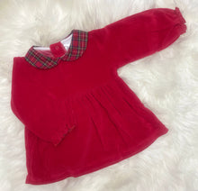Load image into Gallery viewer, Pex Velour Tartan Dress
