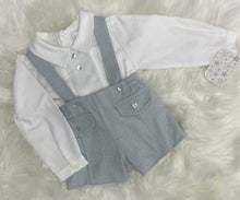 Load image into Gallery viewer, Shirt and Dungarees Set - Blue
