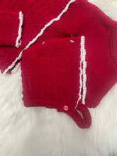 Load image into Gallery viewer, Knitted Jam Pant and Bonnet Set - Red
