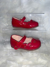 Load image into Gallery viewer, Red Sparkle Heart Shoes - size UK 21
