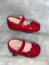 Load image into Gallery viewer, Red Sparkle Heart Shoes - size UK 21
