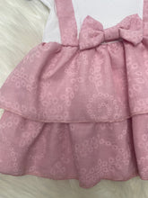 Load image into Gallery viewer, Floral Bow Tiered Dress - Pink
