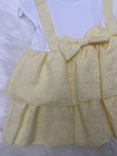 Load image into Gallery viewer, Floral Bow Tiered Dress - Lemon
