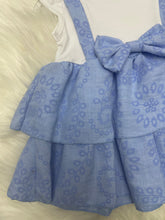 Load image into Gallery viewer, Floral Bow Tiered Dress - Blue
