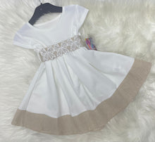 Load image into Gallery viewer, Butterfly Waist Bow Back Dress - Beige
