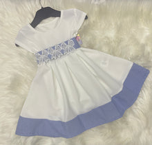 Load image into Gallery viewer, Butterfly Waist Bow Back Dress - Blue
