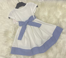 Load image into Gallery viewer, Butterfly Waist Bow Back Dress - Blue
