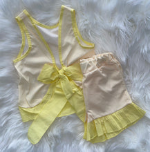 Load image into Gallery viewer, Lemon Ruffle Shorts and Top Set
