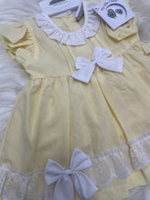 Load image into Gallery viewer, Bows &amp; Lace Dress, Pants &amp; Headband Set
