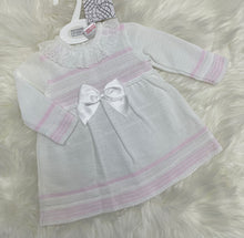 Load image into Gallery viewer, Pex Knitted Bow Dress - 3-6m
