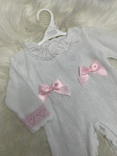 Load image into Gallery viewer, Pex Knitted Bow Romper - 3-6m
