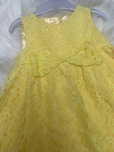 Load image into Gallery viewer, Lemon Lace and Bow Dress
