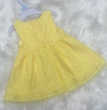 Load image into Gallery viewer, Lemon Lace and Bow Dress
