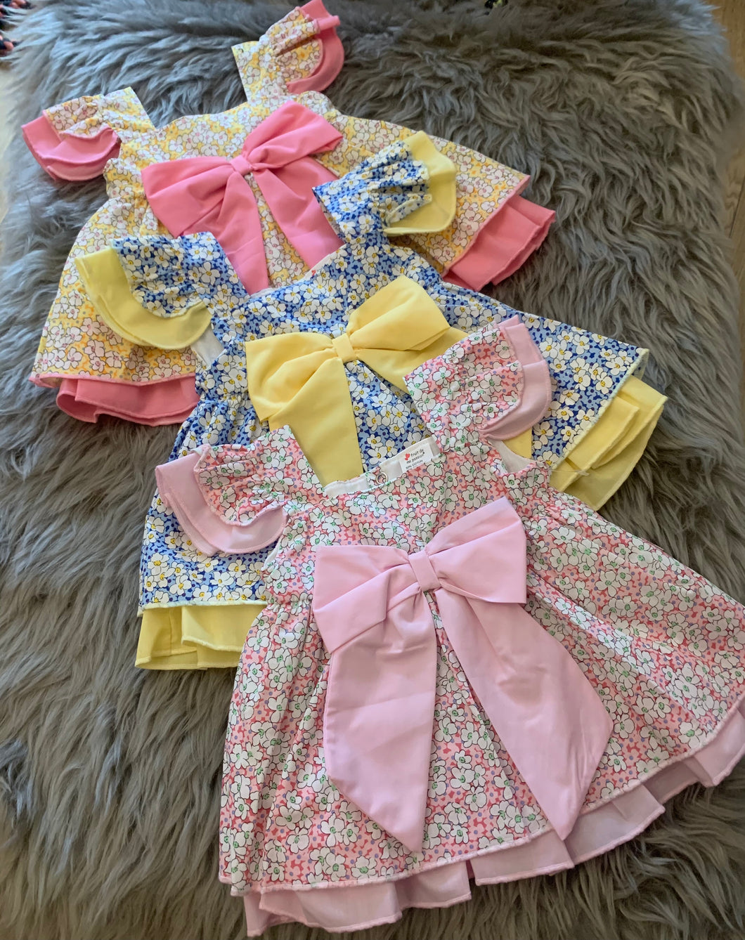 Floral Large Bow Dress