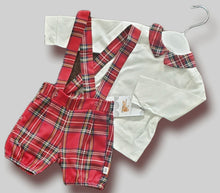 Load image into Gallery viewer, Tartan Dungarees Set
