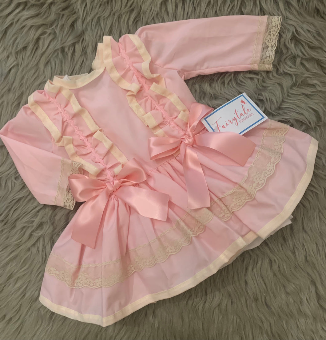 Fairytale Puffball Pink Bow Dress - 2-3YRS