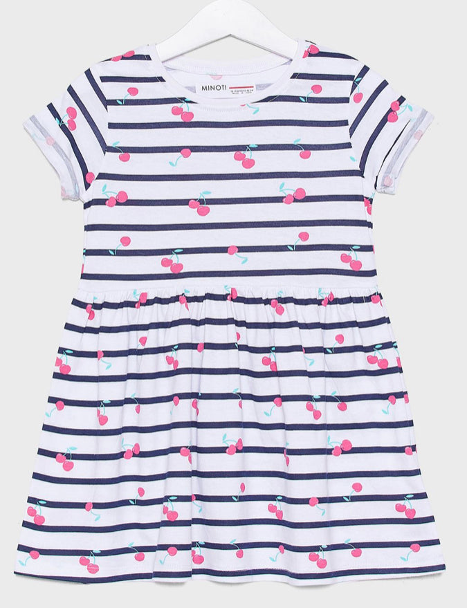 Cherries Striped Dress