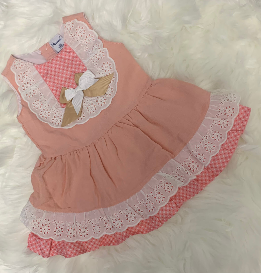 Newness Peach Frill Dress