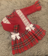 Load image into Gallery viewer, Tartan Bows and Lace Dress
