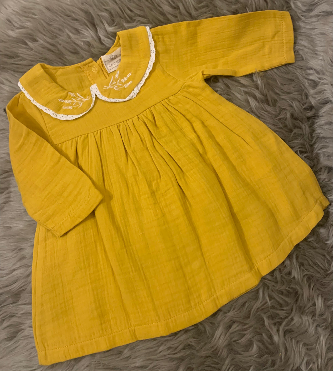 Long Sleeved Mustard Dress