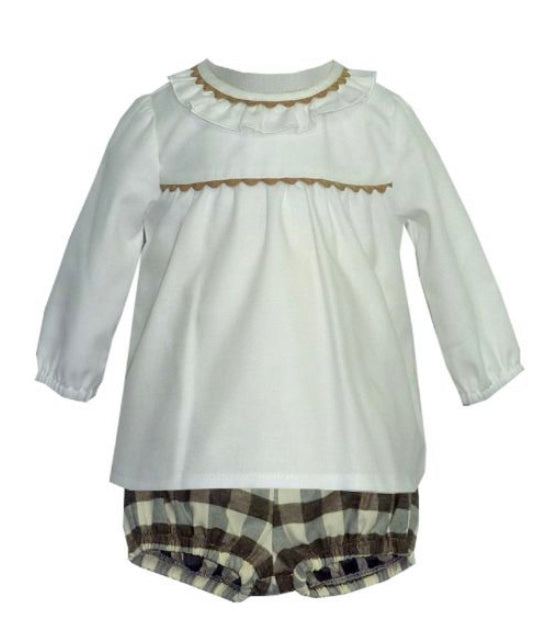Alber Gingham Check Shorts and Shirt Set