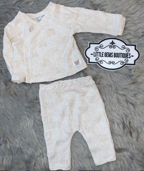 Flocked Bear Two Piece