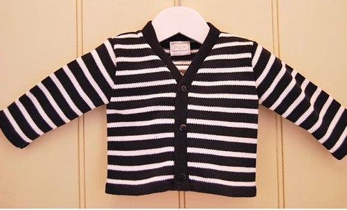 Pex Navy Striped Cardigan